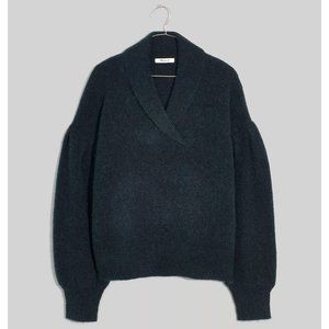 NWT Madewell Vinson Shawl-Collar Sweater, Green, XXS